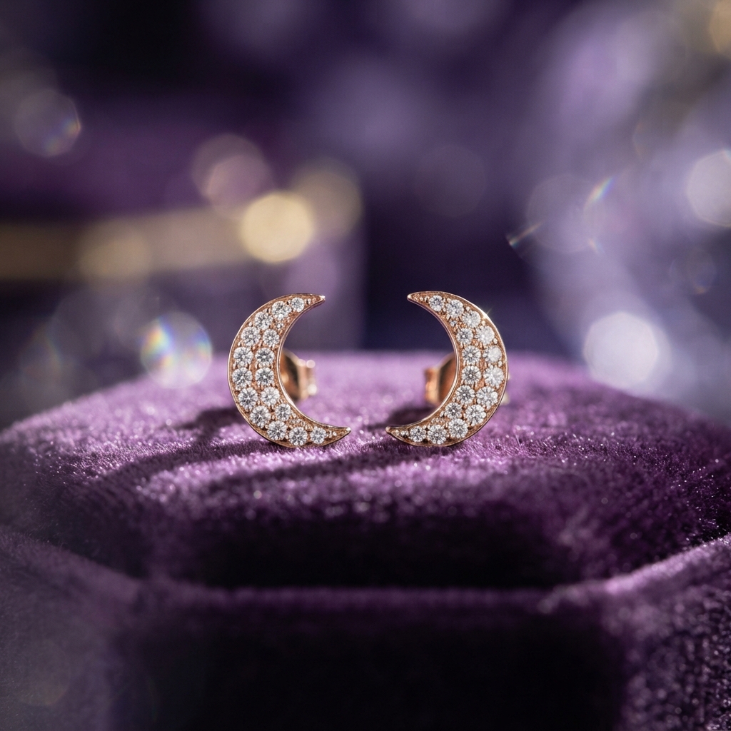 Celestial Moon Studs