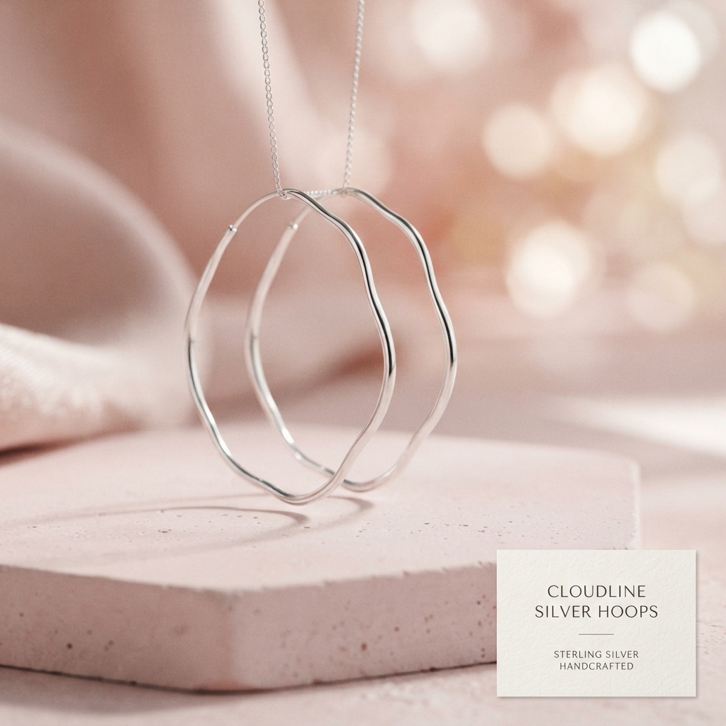 Cloudline Silver Hoops