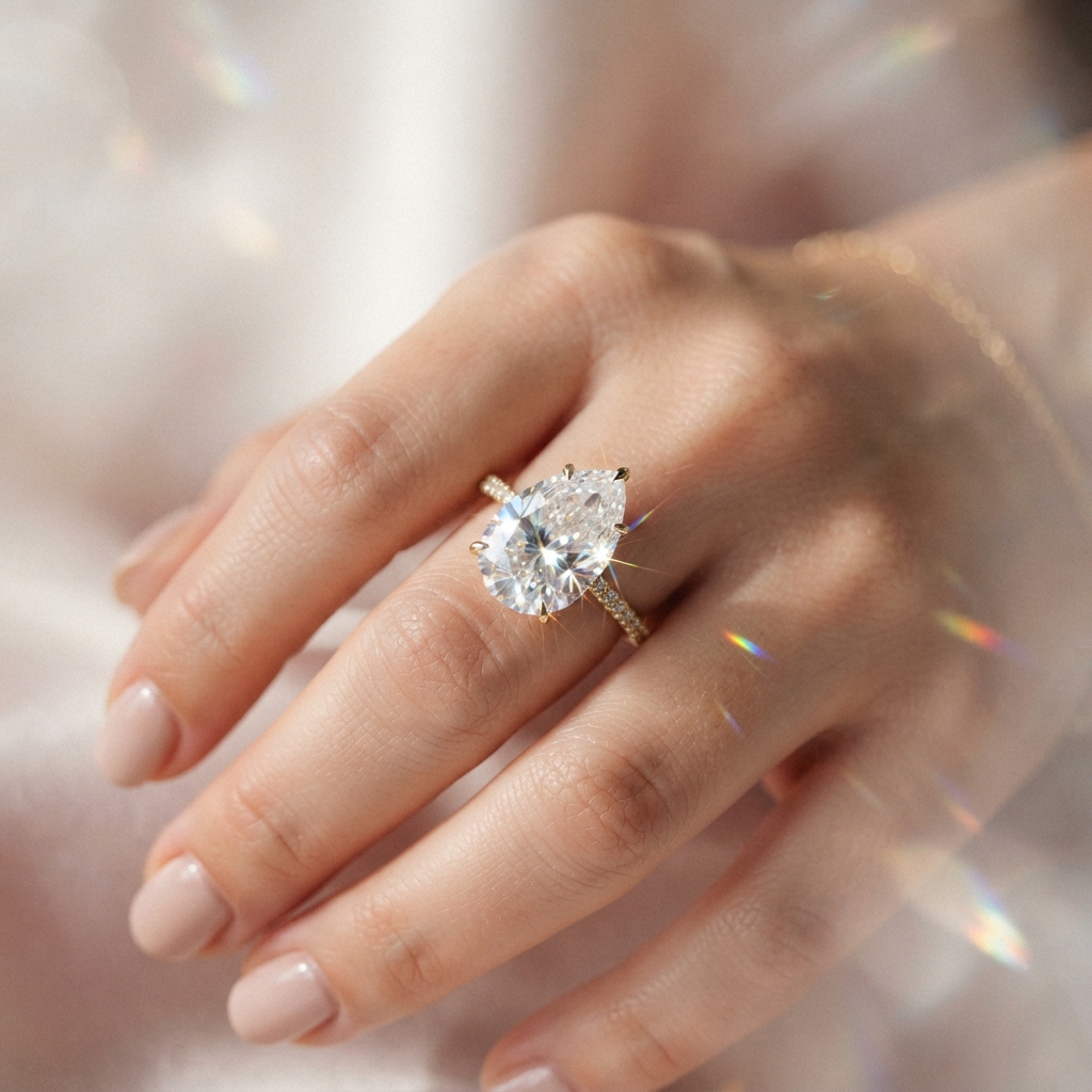 Ethereal Teardrop Ring
