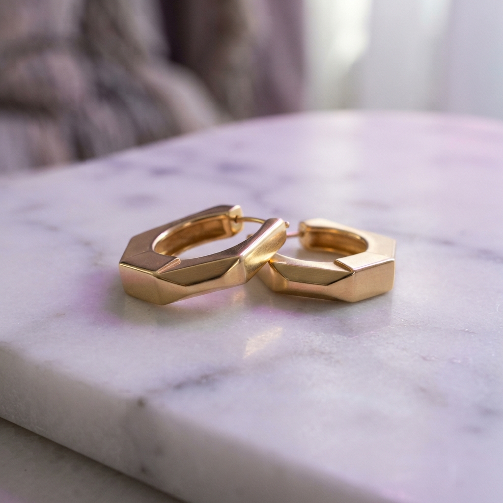 Modernist Gold Hoops