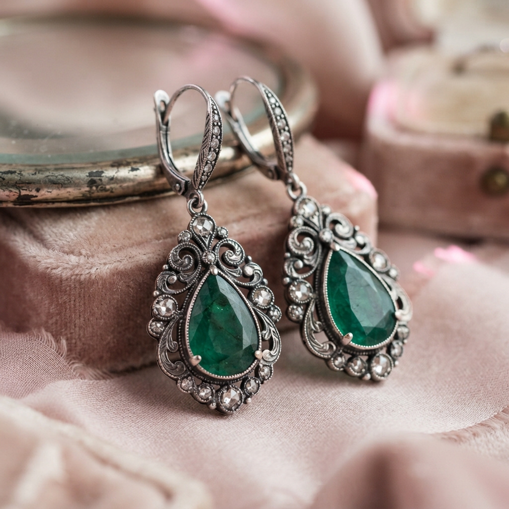 Statement Emerald Drops
